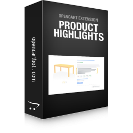 Product Highlights extension for OpenCart