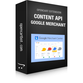 Модуль Google Merchant: Content API for Shopping на OpenCart