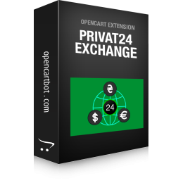 Модуль Курс валют Приват24 для OpenCart 4