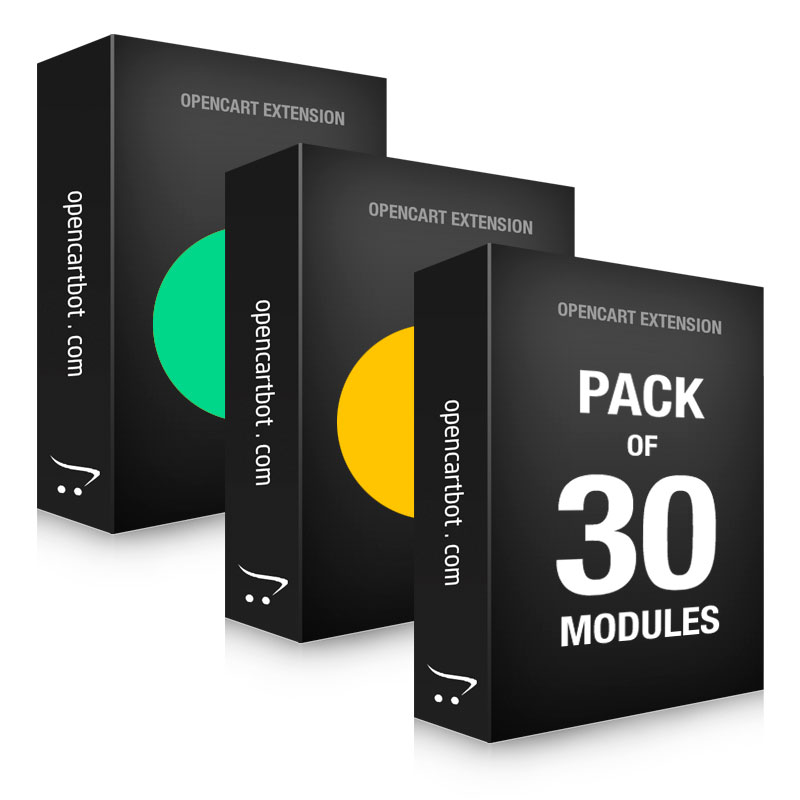 Module Pack 30 - choose any 30 OpenCart modules