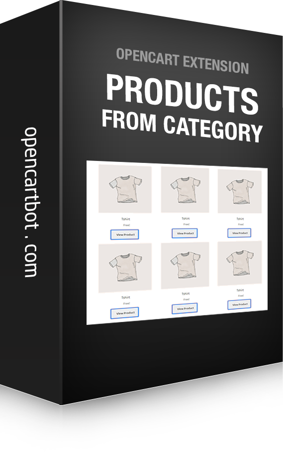 Products by Categories on Home page